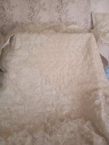 куплю ковры бу: Для кровати С бисером цвет - Бежевый Покрывало — 1