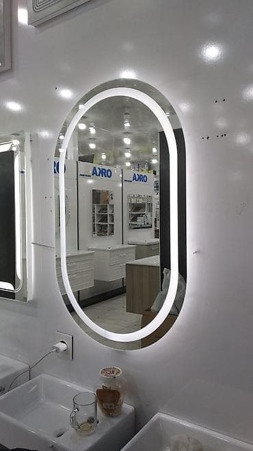 aynalar: Güzgü Divar üçün, Oval, Dekorativ, Arxa işıqlı — 2
