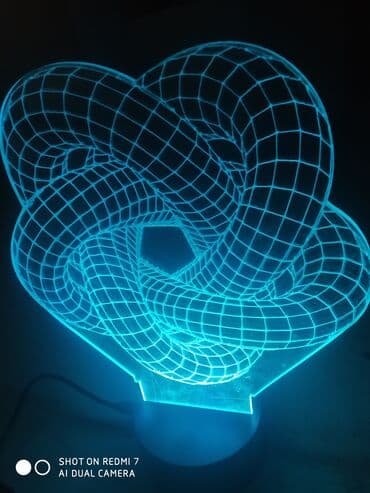 светодиодное табло бегущая строка: 3D lampalar. 7 rəng çalarları və sinxron rejim özü rəngləri dəyişir — 7