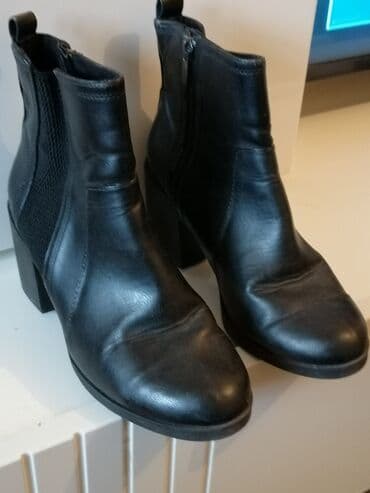 dəri qadın botilyonu: Ölçü: 37, rəng - Qara, İşlənmiş — 1