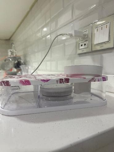 nargile dairesi: LED işıqlı mini şüşə (hookah) baza seti - Stolüstü kompakt nargilə — 5