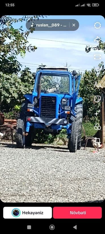 təkər traktor: Kənd təsərrüfatı üçün universal təkərli traktor mtz80 - Rəng: mavi — 4