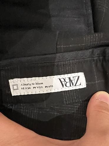 şalvar zara: Zara kişi şalvarı Türkiyeden alınıb - Rəng: tünd qara, boz tonlarda — 2
