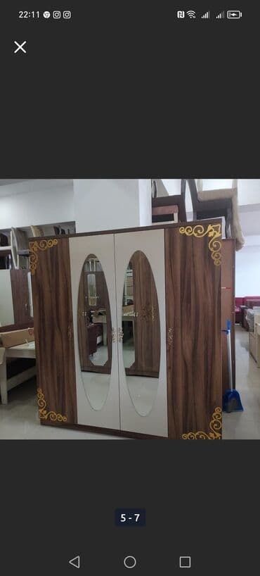 4 qapili dolab: Yeni, Açılan, 4 qapılı Düz dolab, Dolab-asılqan, Türkiyə — 10