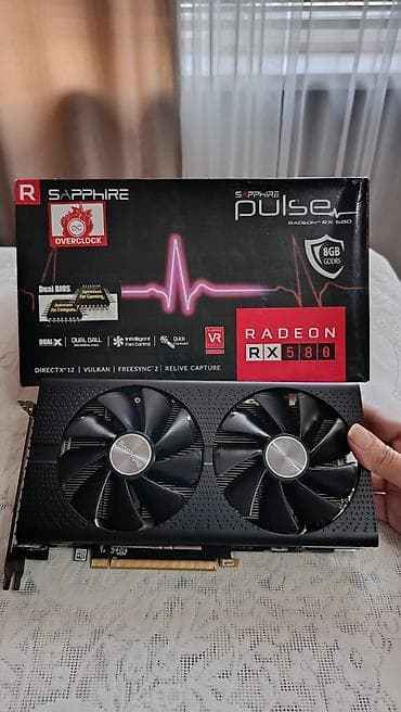 компьютер: Видеокарта для ПК ЖК Sapphire Radeon RX 580, 8 ГБ, Б/у — 3