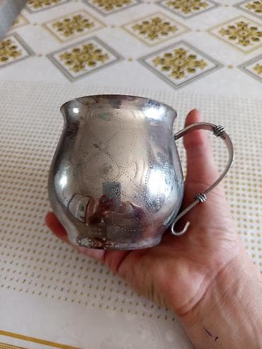 Ev və bağ: Fincanlar, rəng - Gümüşü, Metal, 1 əd — 1
