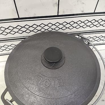 esger tort sekilleri: Yeni, Aş qazanı, rəng - Qara, Çuqun, 28 sm — 4