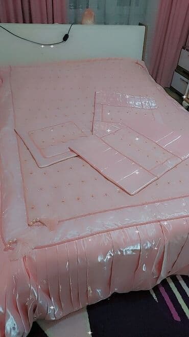 Süfrələr: Yataq üçün Qaşlı rəng - Çəhrayı Yataq örtüyü — 2