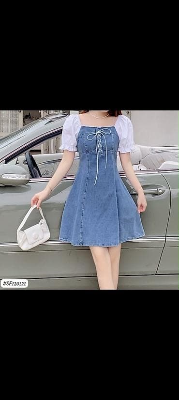 Личные вещи: Məhsul: Qadınlar üçün denim paltar - Model kodu: SF120121 (şəkillərdə — 2
