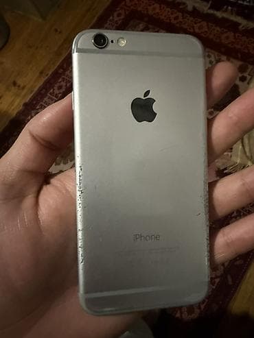 iphone x ucuz: IPhone 6, 64 GB, Gümüşü, Barmaq izi, Face ID — 2