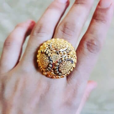 золотые комплекты с бриллиантами в баку: Обручальные, Кольцо, Желтое золото, 875 проба, Без камня — 1