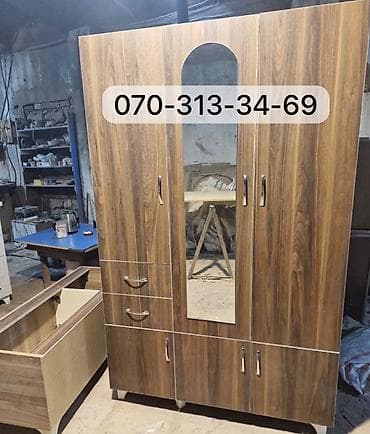 trimo: 3 qapılı paltar dolabı - Ölçü: 120×200 sm - Model: mərkəzdə güzgülü 3 — 7