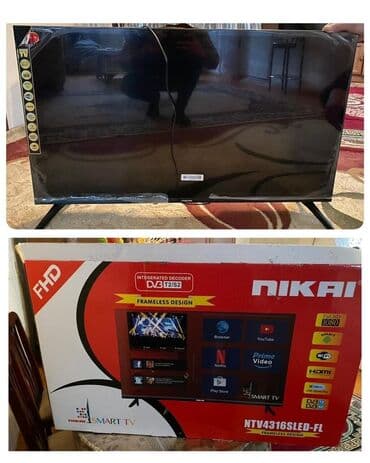 Yeni Televizor Nikai DLED 32" FHD (1920x1080), Ünvandan götürmə, Pulsuz çatdırılma, Ödənişli çatdırılma
