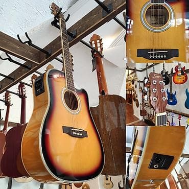 Elektro akustik gitara Smiger GAH61 Çanta və kabel hədiyyə Ölçü:4/4