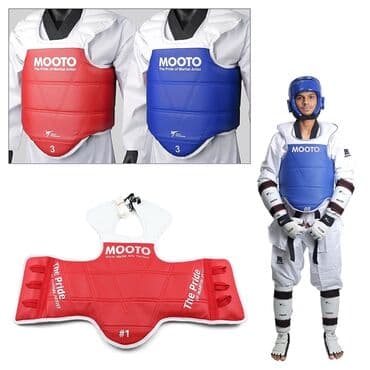 i̇dman aləti: Taekvondo sinəliyi "Mooto". Razmerləri var: 0-1-2-3-4 Metrolara və — 4