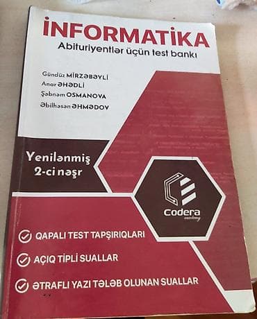 Məhsul: “İnformatika – Abituriyentlər üçün test bankı” (Codera lalafo.az -da Məhsul: “İnformatika – Abituriyentlər üçün test bankı” (Codera