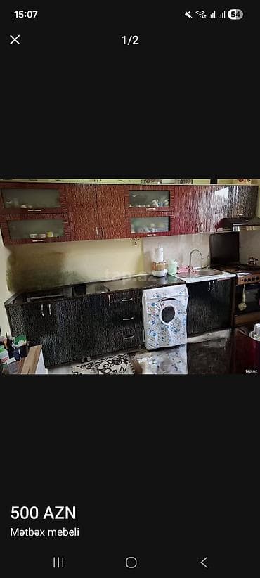 Masalar və oturacaqlar: Məhsul: Mətbəx mebeli dəsti - Üst və alt modullar daxil komplekt - — 2