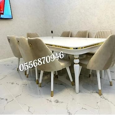 Qonaq otağı üçün, Yeni, Açılmayan, Kvadrat masa, 6 stul — 4
