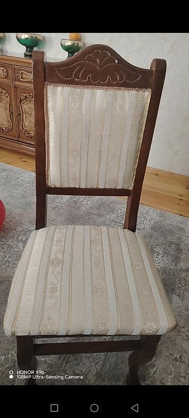 yemək stolu: Qonaq otağı üçün, İşlənmiş, Qatlanmayan, Stul — 1