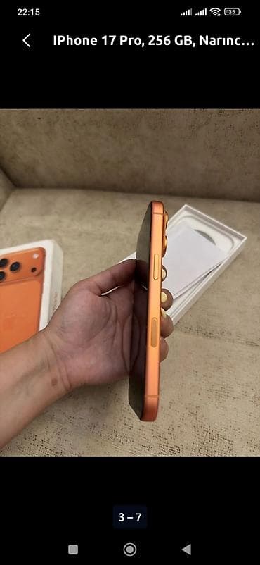 Elektronika: IPhone 17 Pro Max, 256 GB, Narıncı, Zəmanət, Simsiz şarj, Face ID — 3