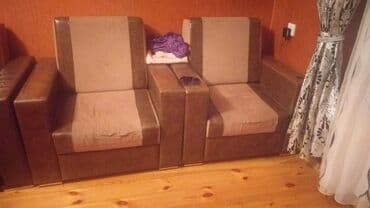 Трюмо: Mebel dəsti: 1 ədəd üçlü divan və 2 ədəd kreslo - Üslub: müasir, düz — 1