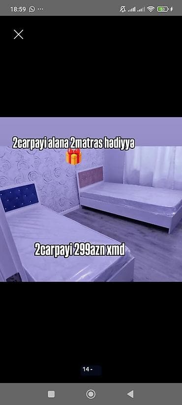 intex matras: İki ədəd tək nəfərlik çarpayı dəsti - Paket: 2 çarpayı - Bonus: 2 — 1