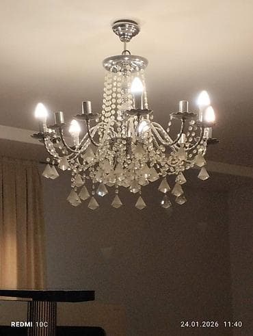 Çılçıraq, 10 və daha çox lampa, Metal