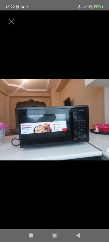 Mikrodalğalı soba Toshiba, Ayrıca dayanan, Mikrodalğalar ilə, rəng - Qara