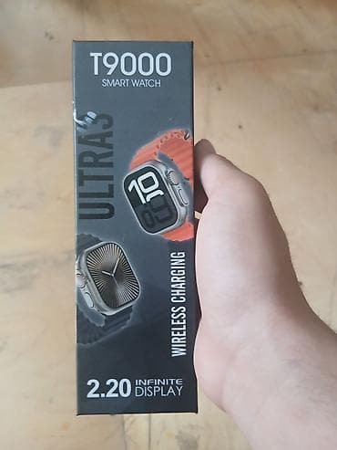 iped 9cu nesil: T9000 Smart Watch – 2.20” Infinite Display, Wireless Charging — 2