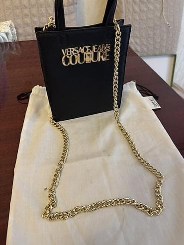Versace Jeans Couture kiçik ölçülü çanta - Rəng: qara - Material — 5