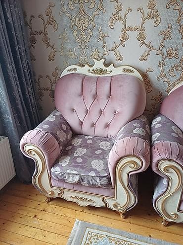 klassik divanlar: Klassik divan, 2 kreslo, Bazasız, Açılmayan — 4