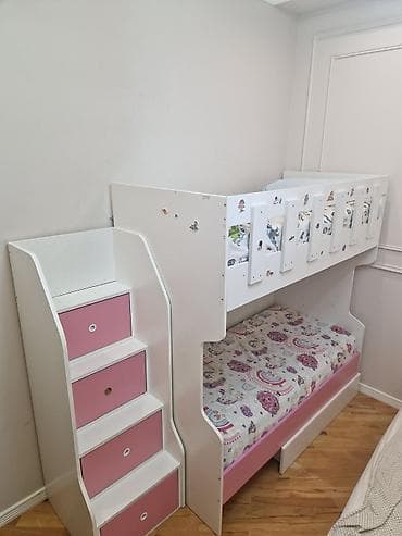 tekstil: Oğlan və qız üçün, İşlənmiş, Çarpayı, Matras ilə, Siyirməli, Laminat — 7