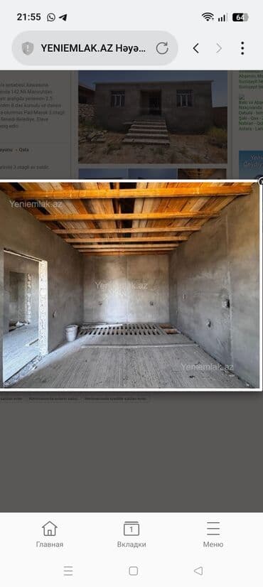 yeni günəşlidə satılan evlər: Qala qəs. 3 otaqlı, 110 kv. m, Kredit yoxdur, Təmirsiz — 1