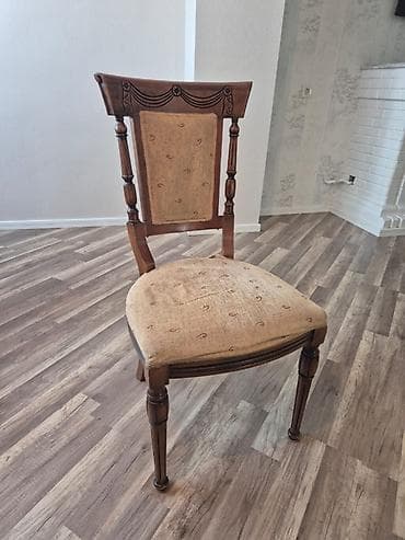 kohne stullar: Qonaq otağı üçün, İşlənmiş, Qatlanmayan, rəng - Bej Stul — 2