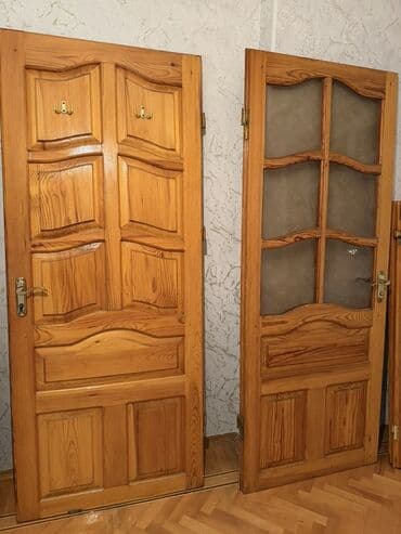 Taxta otaq qapıları dəsti Material: təbii ağac laklı örtük Modellər: 2