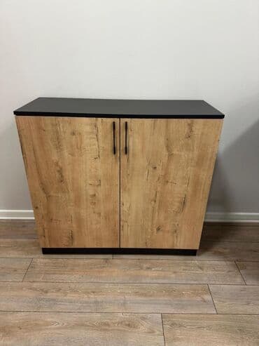 Ofis dəst mebeli: Ofis mebel dəsti – Mudur masasi, toplanti masasi, uzun tumbalı şkaf və — 4