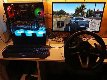 oyun kompyuteri: I7 4790 16 ram gtx 1050ti 4gb 256ssd 500 hdd 22 manitor rgb — 1