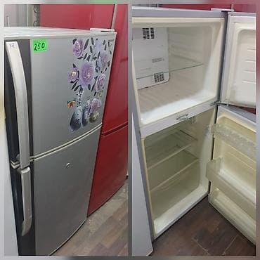 İki qapılı soyuducu - Rəng: gümüşü (üst qapıda dekorativ güllü