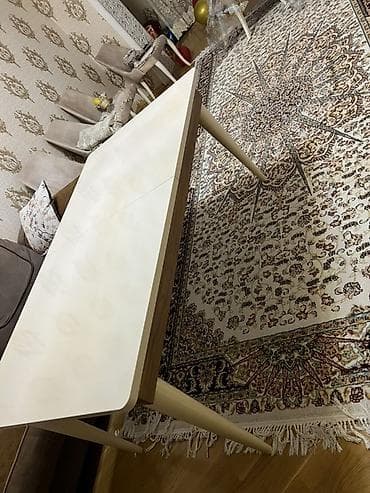 kapron stol stul: Qonaq otağı üçün, Açılan, Dördbucaq masa, 6 stul — 3