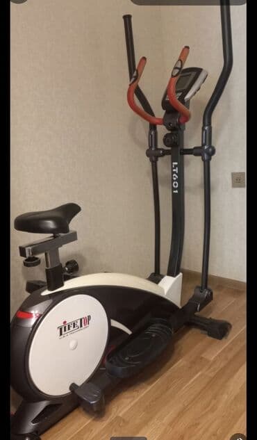 trenajor tutacaqları: Life Top LT601 markalı elliptik trenajor. Qırmızı rəngli tutacaqları — 1