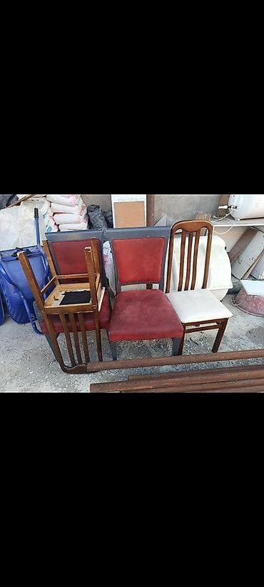 stolustu komputer: Ağac yemək otağı dəsti – masa və stullar - Material: massiv ağac — 1