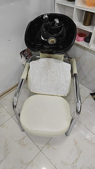 kreslo gence: Salon üçün saç yuma stansiyası - Qara rəngli, dərin keramik/yüksək — 2