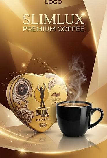 SlimLux Premium Coffee – instant qəhvə içkisi - Ürək formalı qızılı
