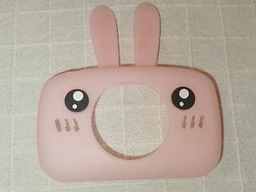 fotokamera: Uşaq fotoaparatı – çəhrayı rəngdə, sarı düyməli və linzalı model — 6