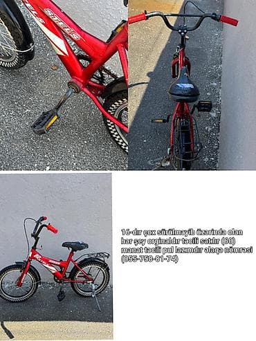 cube velo: Uşaq velosipedi – STELS, 16” təkər ölçüsü. - Rəng: qırmızı - Çərçivə — 1