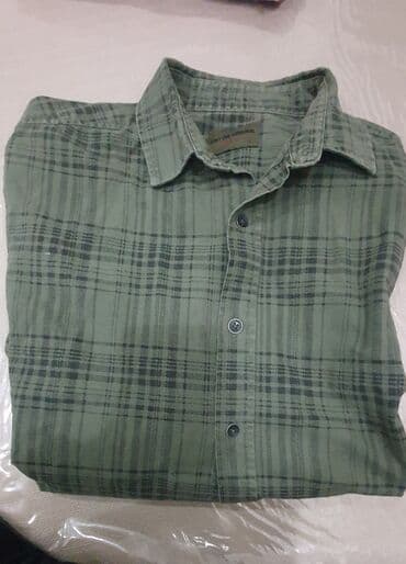 klassik koynekler: Мужская рубашка, H&M, S, цвет - Зеленый — 2