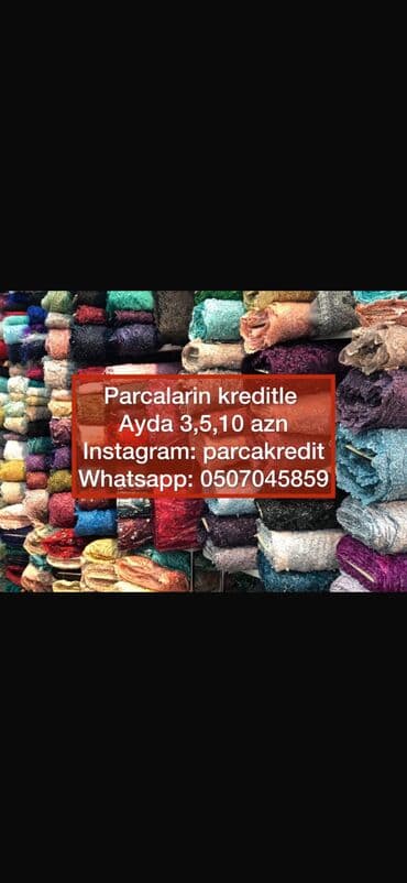 Döşəklər: Bütün növ parçaların kreditlə aylıq 3,6,10 azn ödəməklə pulsuz ünvana — 1