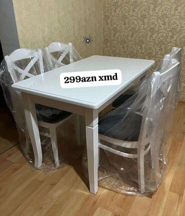 nur mobilya yataq desti: Mətbəx üçün, Yeni, 4 stul — 1
