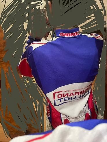 Hobrand Holugt uzunqol velosiped jaket - Rənglər: mavi/qırmızı/ağ – — 5