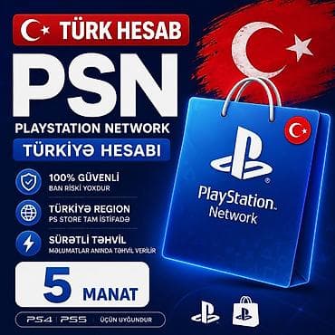PSN (PlayStation Network) Türkiyə hesabı Güvenilirdir - Qiymət: 5